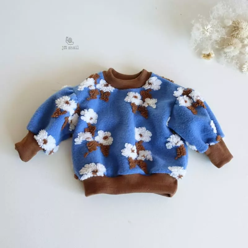 JM Snail - Korean Children Fashion - #discoveringself - Flower Sweatshirt - 12