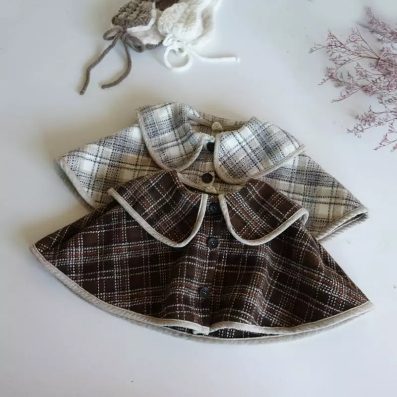 JM Snail - Korean Children Fashion - #kidsshorts - Check Cape - 9