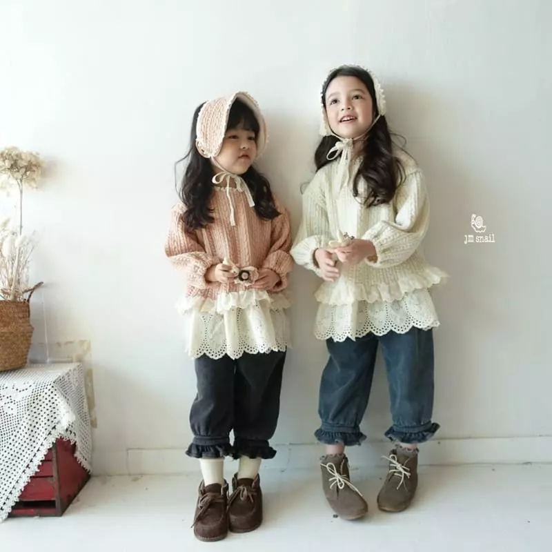 JM Snail - Korean Children Fashion - #kidsshorts - Inner Lace Tee - 8