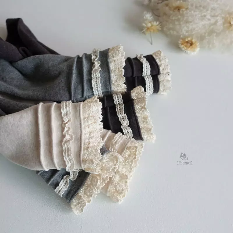 JM Snail - Korean Children Fashion - #kidsshorts - Pintuck Lace Leggings - 6