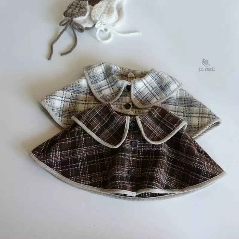 JM Snail - Korean Children Fashion - #kidzfashiontrend - Check Cape - 11
