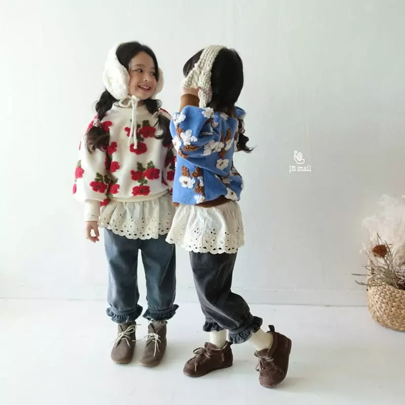 JM Snail - Korean Children Fashion - #Kfashion4kids - Flower Sweatshirt - 4