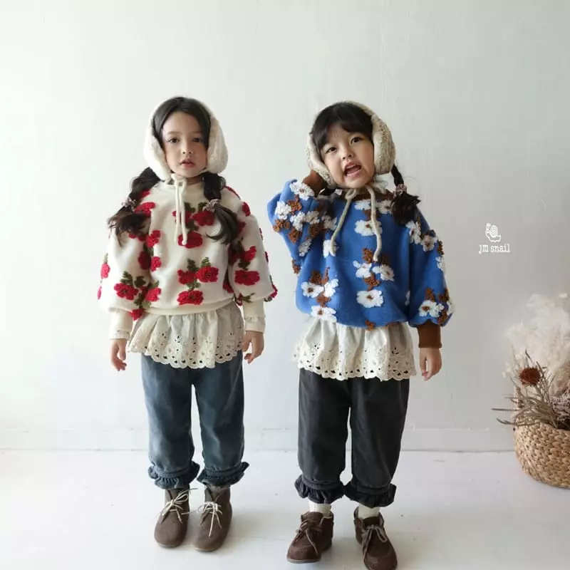 JM Snail - Korean Children Fashion - #magicofchildhood - Flower Sweatshirt - 5
