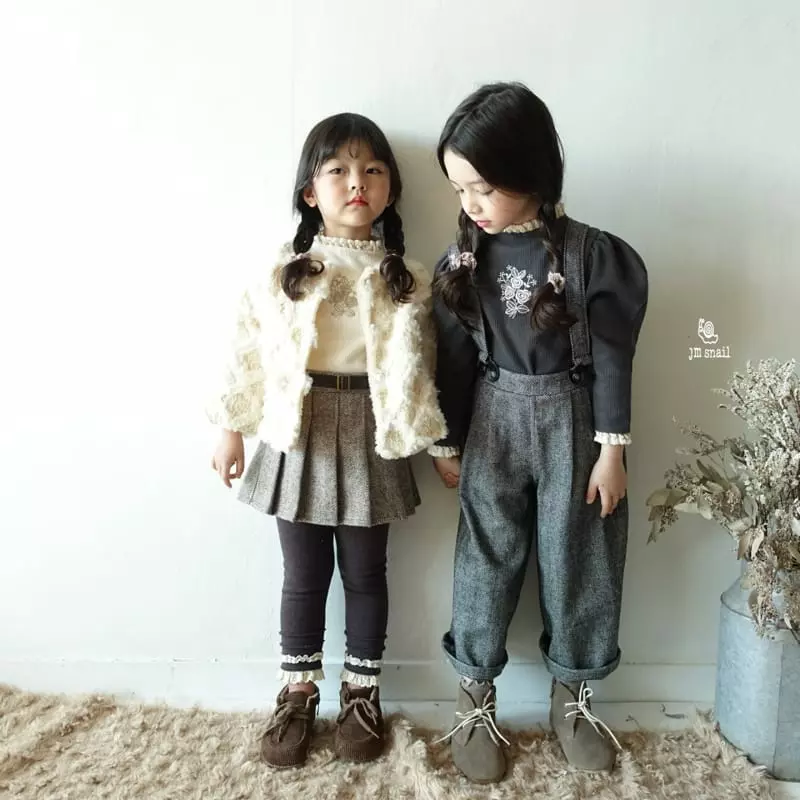 JM Snail - Korean Children Fashion - #minifashionista - Herringbone Wrinkle Skirt - 11
