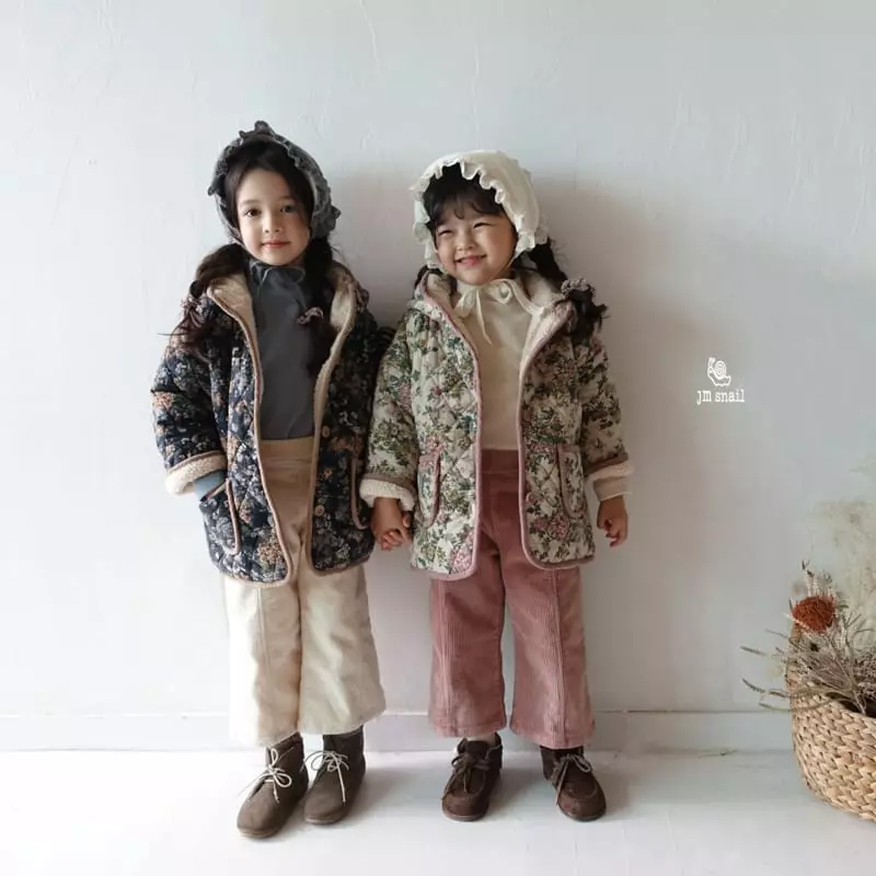 JM Snail - Korean Children Fashion - #minifashionista - Flower Quyilting Coat - 9