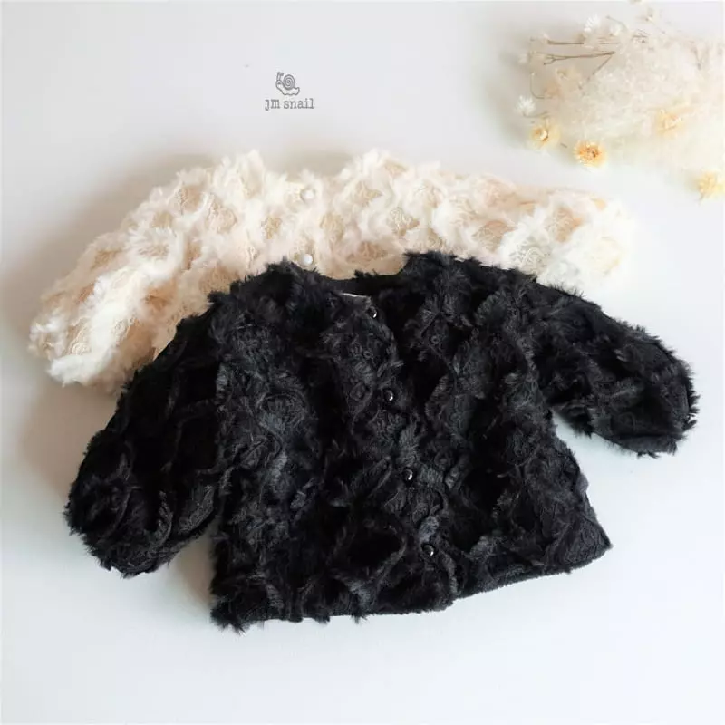 JM Snail - Korean Children Fashion - #minifashionista - Lace Mink Jacket - 7