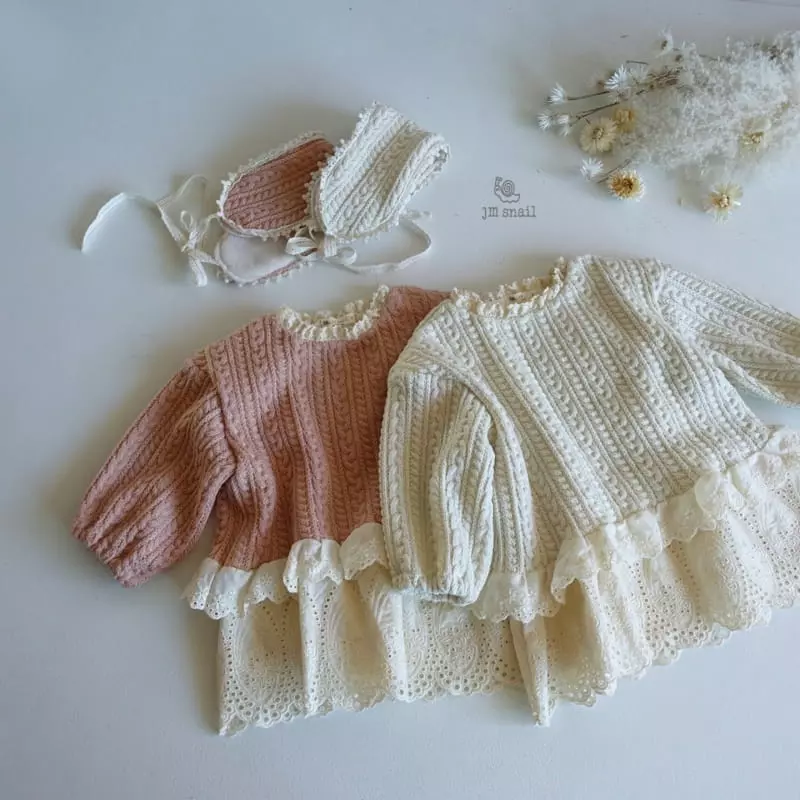 JM Snail - Korean Children Fashion - #prettylittlegirls - Inner Lace Tee