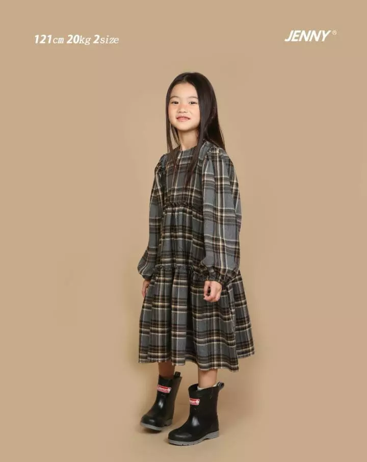Jenny Basic - Korean Children Fashion - #fashionkids - Check One-piece - 3