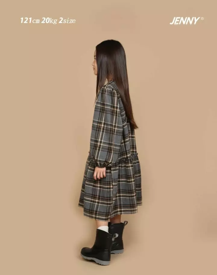 Jenny Basic - Korean Children Fashion - #fashionkids - Check One-piece - 4