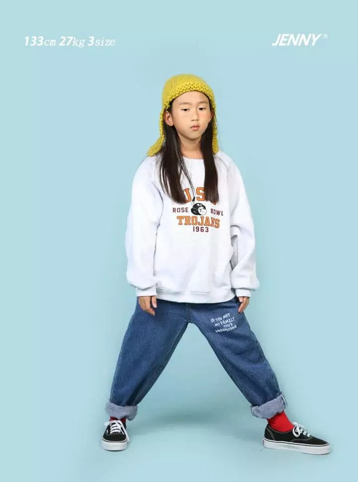 Jenny Basic - Korean Children Fashion - #kidzfashiontrend - 2207 Hlaf Fleece Jeans - 2