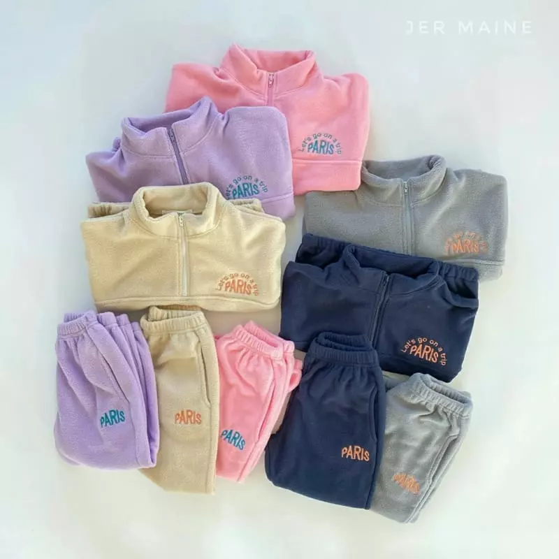 Jermaine - Korean Children Fashion - #childofig - Fleece Paris Anorak Set - 12