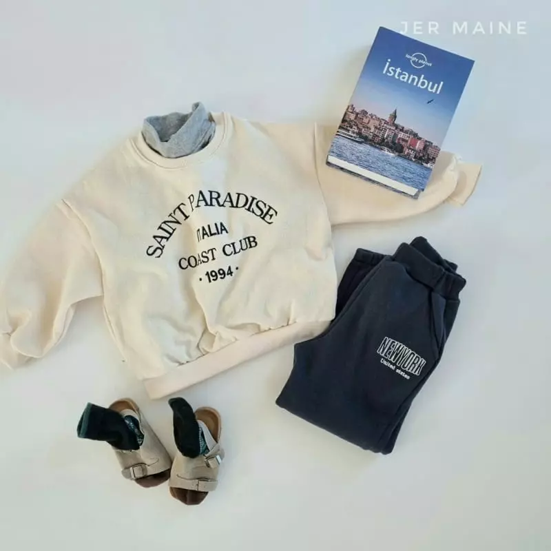 Jermaine - Korean Children Fashion - #designkidswear - Saint Embroidery Sweatshirt - 3