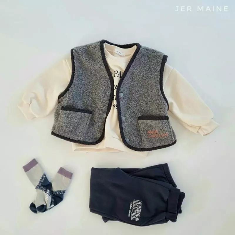 Jermaine - Korean Children Fashion - #designkidswear - Saint Embroidery Sweatshirt - 4