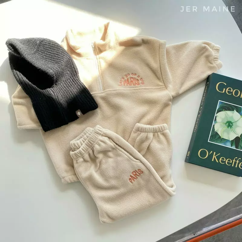 Jermaine - Korean Children Fashion - #magicofchildhood - Fleece Paris Anorak Set - 6