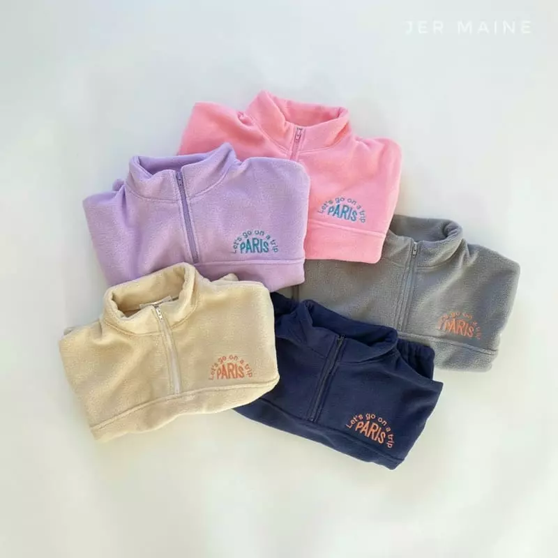 Jermaine - Korean Children Fashion - #stylishchildhood - Fleece Paris Anorak Set - 11
