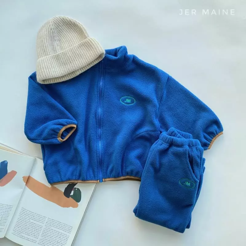 Jermaine - Korean Children Fashion - #toddlerclothing - Fleece Point Zip-up Set - 11