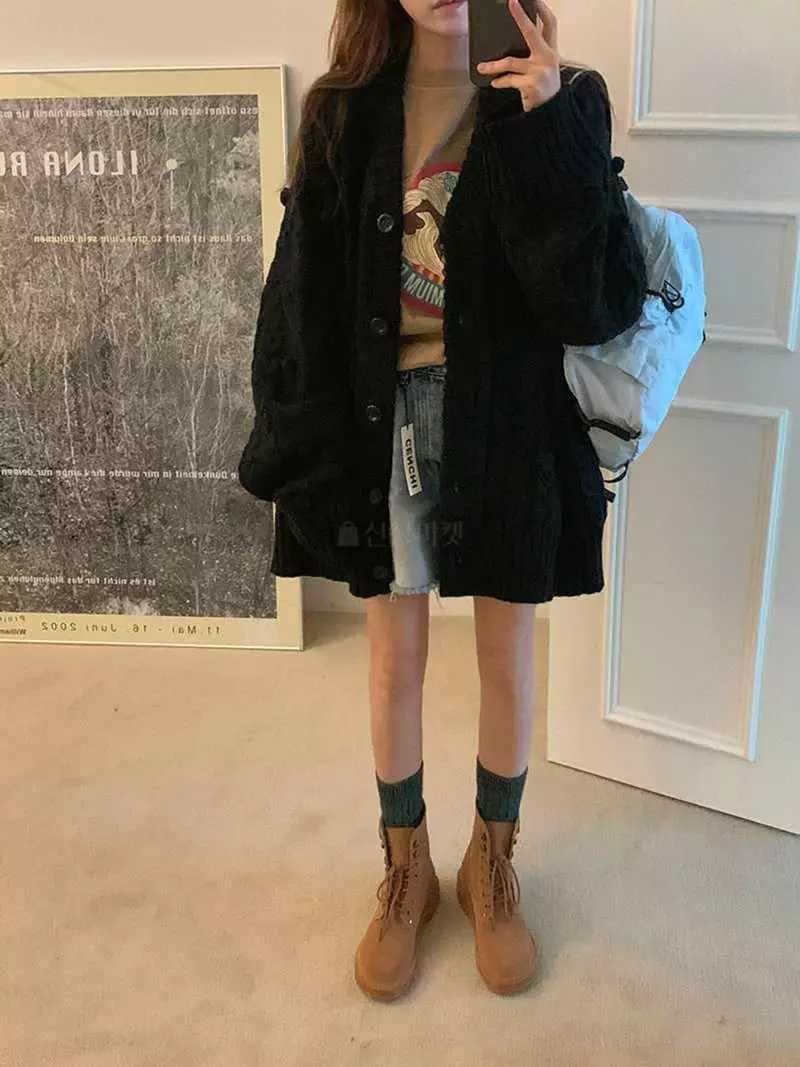 Jkichi - Korean Women Fashion - #momslook - Pompom Cardigan - 7