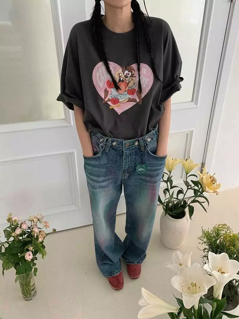 Jkichi - Korean Women Fashion - #momslook - Crazy Tee - 11