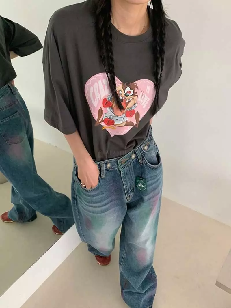 Jkichi - Korean Women Fashion - #momslook - Crazy Tee - 9