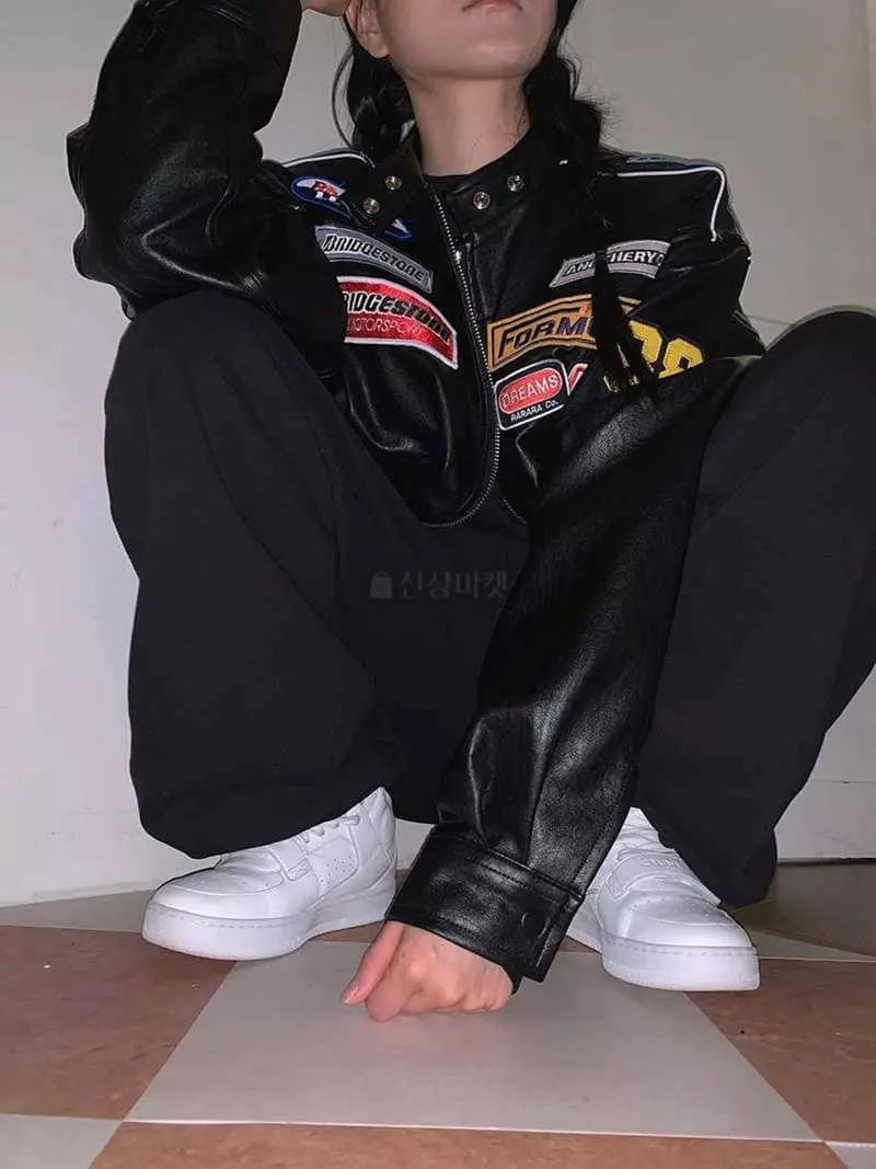 Jkichi - Korean Women Fashion - #momslook - Wapen Leather Jumper - 8