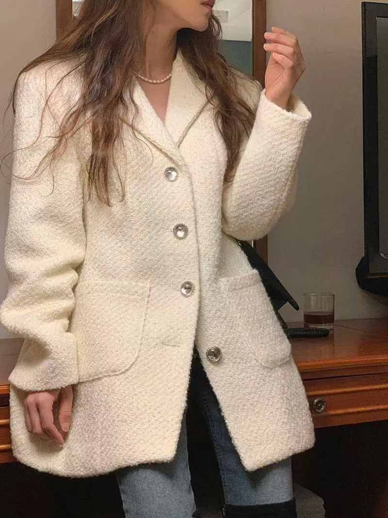 Jkichi - Korean Women Fashion - #momslook - Bold Twid  Jacket - 2