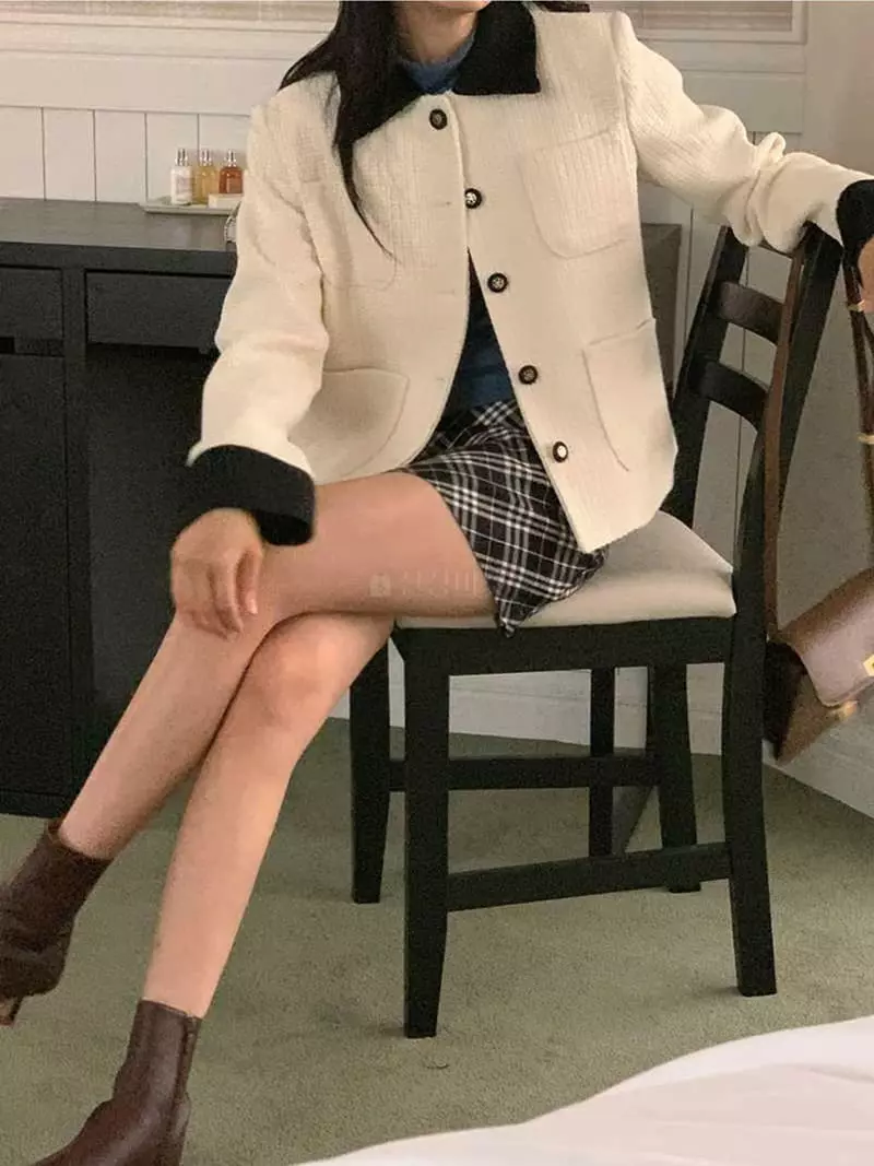 Jkichi - Korean Women Fashion - #momslook - Color Twid Jacket