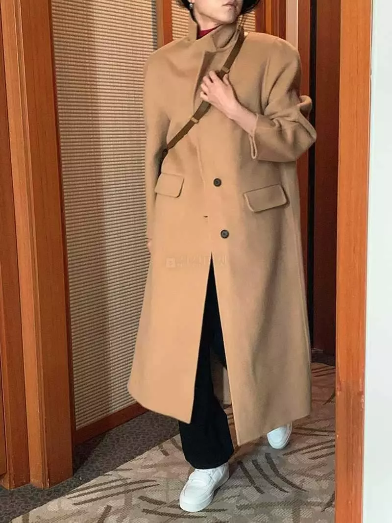 Jkichi - Korean Women Fashion - #momslook - Long Shoulder Coat - 9