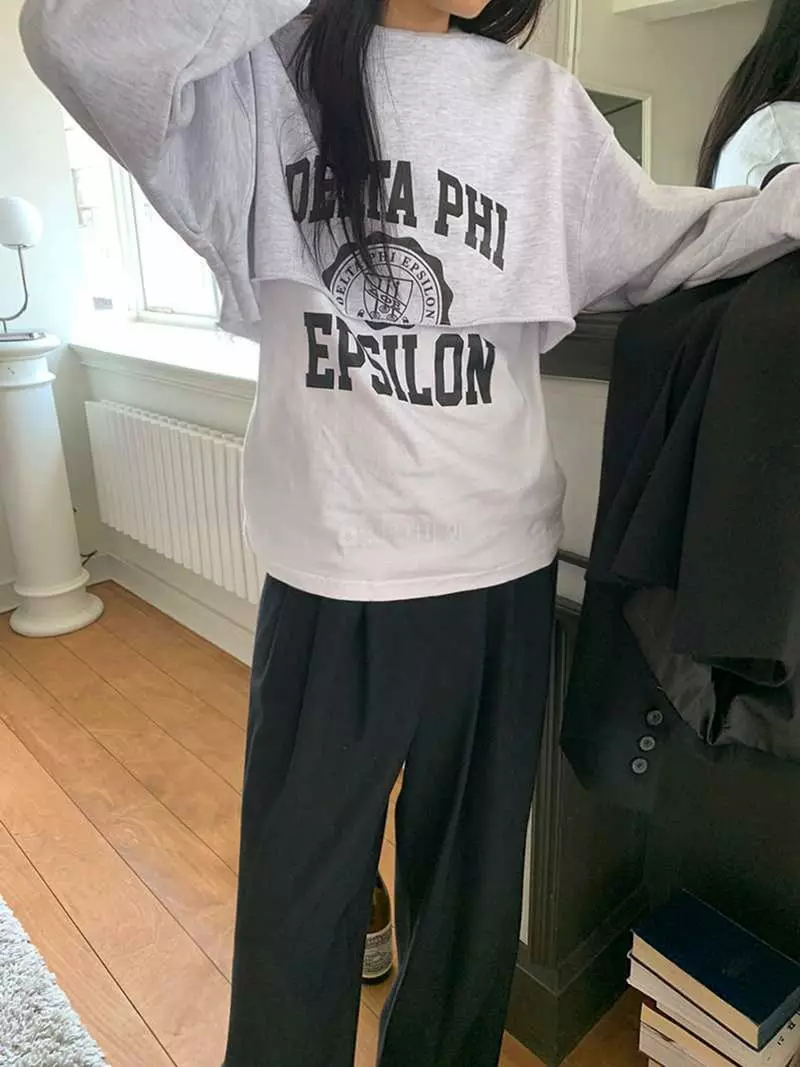 Jkichi - Korean Women Fashion - #momslook - Delta Sweatshirt - 2