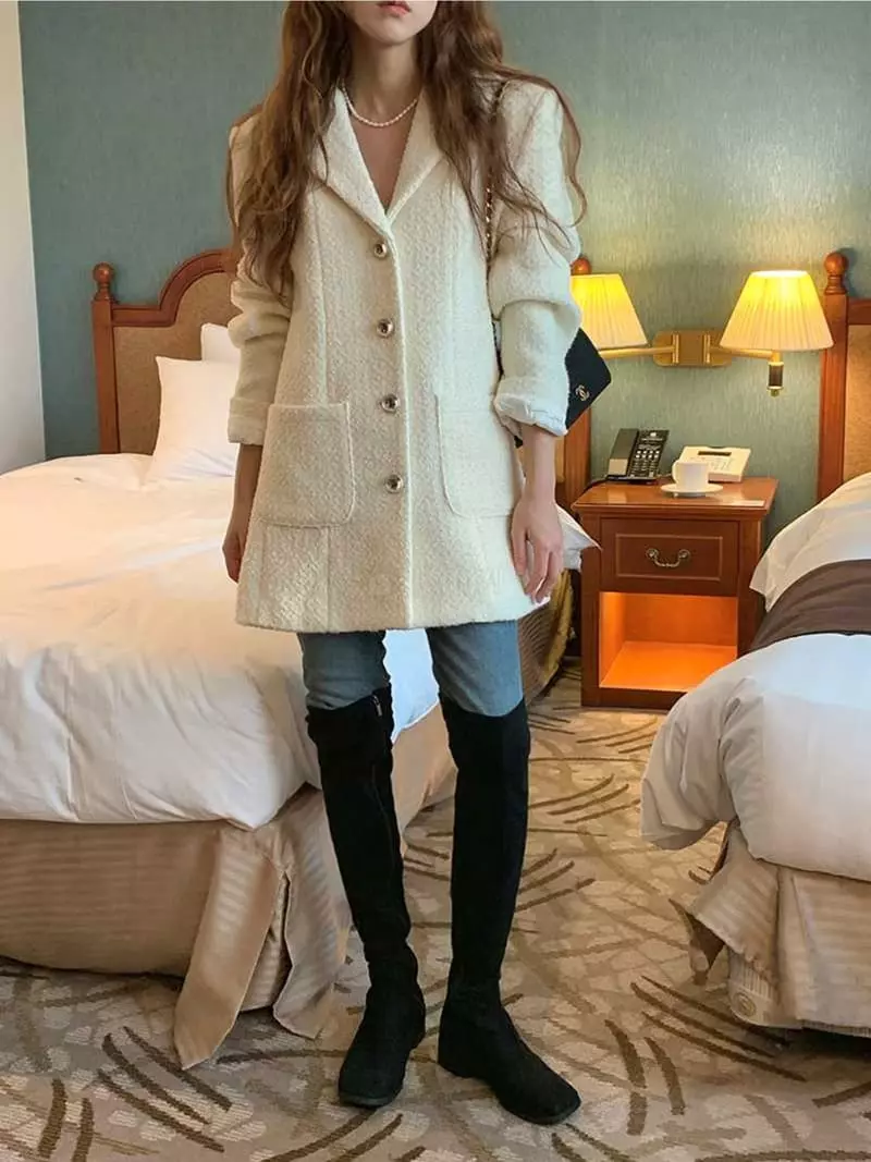 Jkichi - Korean Women Fashion - #pursuepretty - Bold Twid  Jacket - 8