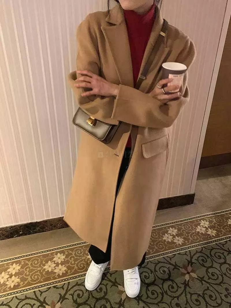 Jkichi - Korean Women Fashion - #restrostyle - Long Shoulder Coat - 2