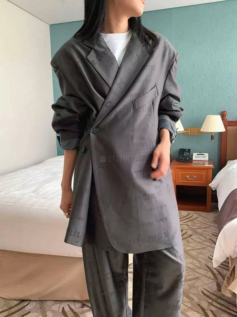 Jkichi - Korean Women Fashion - #romanticstyle - Logo Set Jacket 