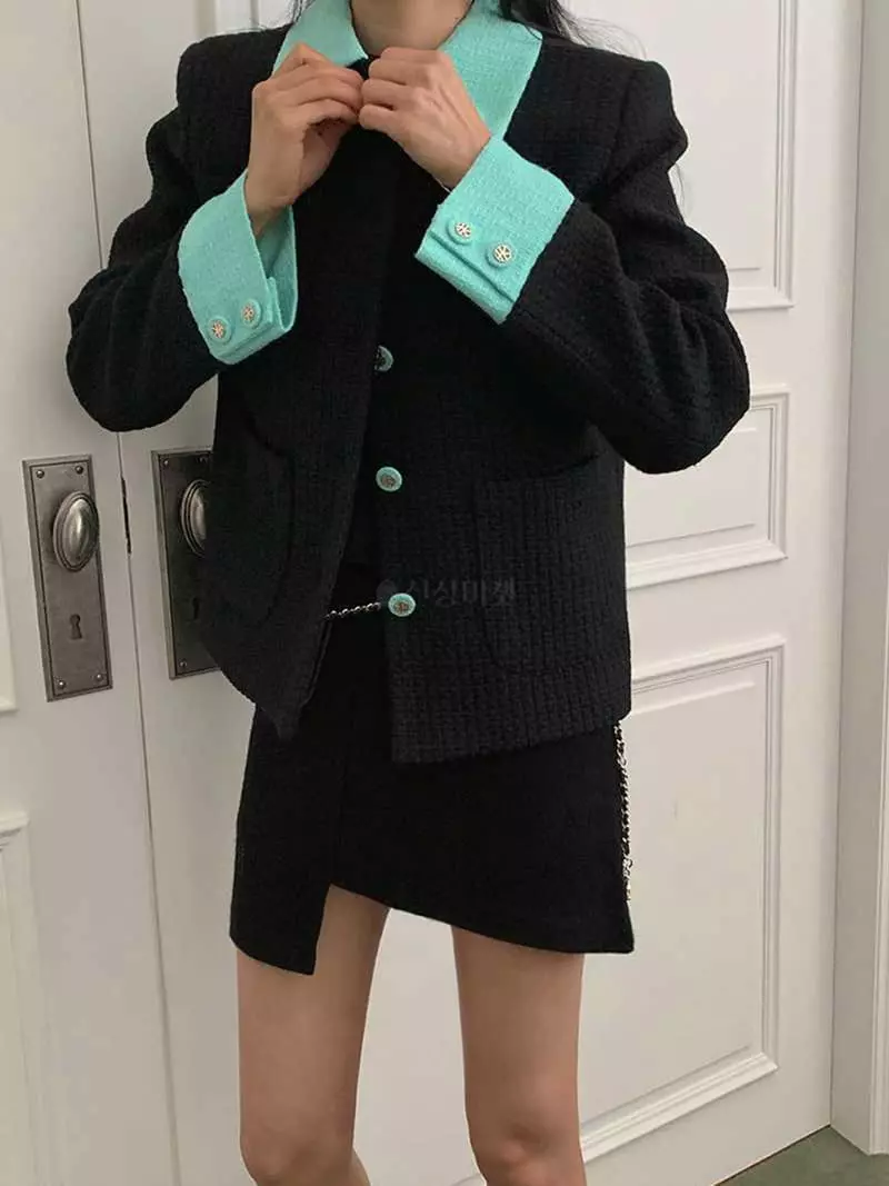 Jkichi - Korean Women Fashion - #shopsmall - Color Twid Jacket - 9