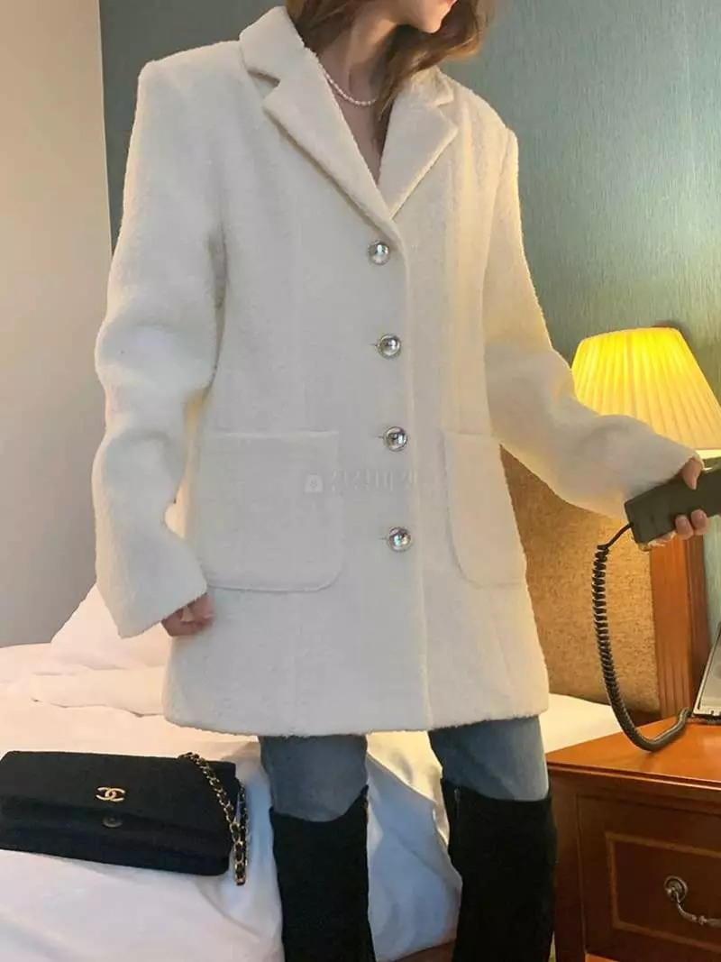 Jkichi - Korean Women Fashion - #vintageinspired - Bold Twid  Jacket - 6