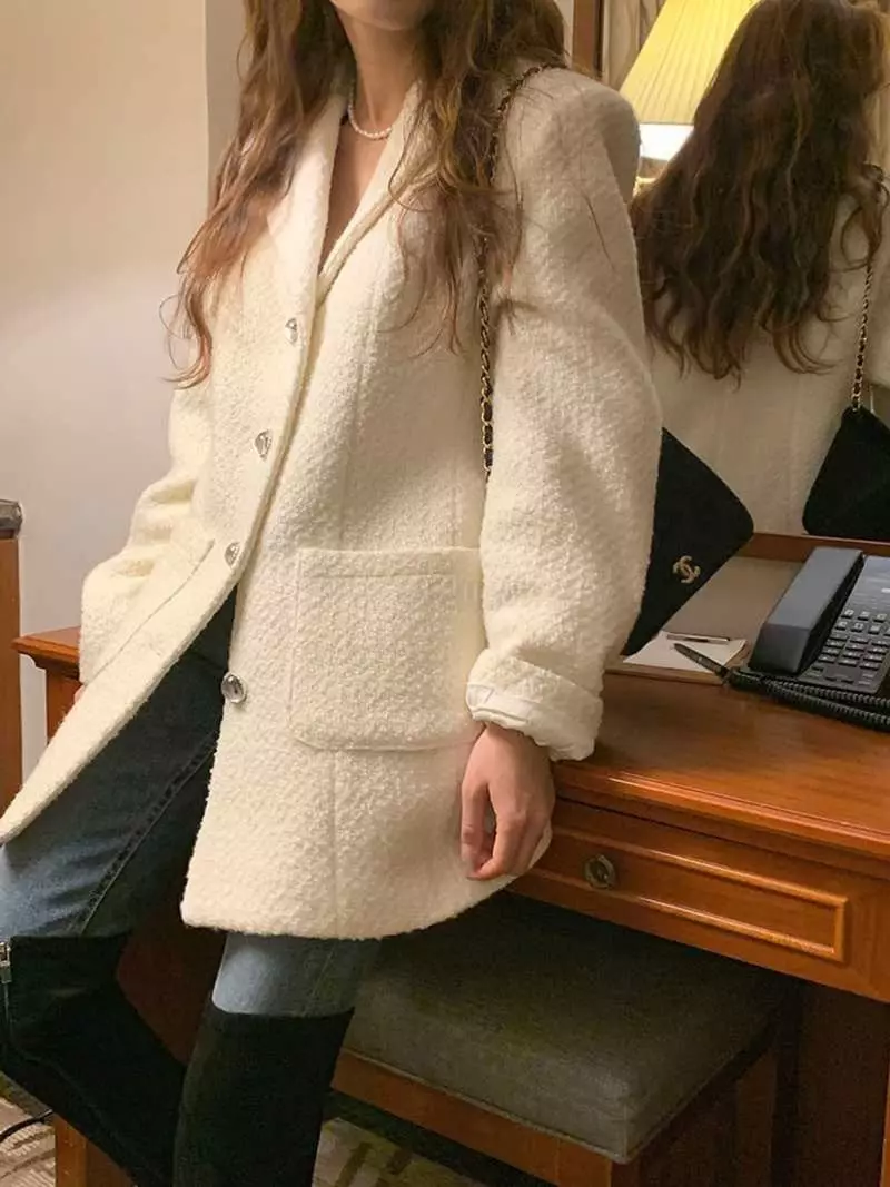 Jkichi - Korean Women Fashion - #vintagekidsstyle - Bold Twid  Jacket - 7
