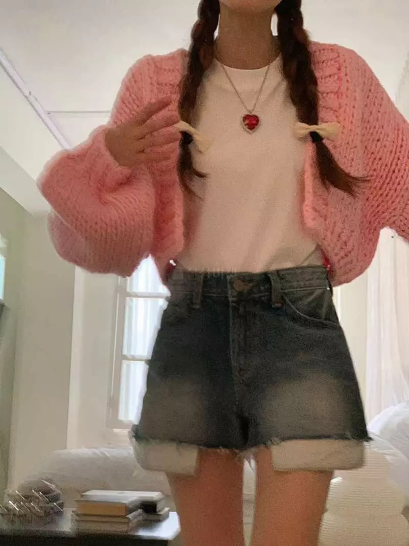 Jkichi - Korean Women Fashion - #womensfashion - Hand Crop Cardigan - 5