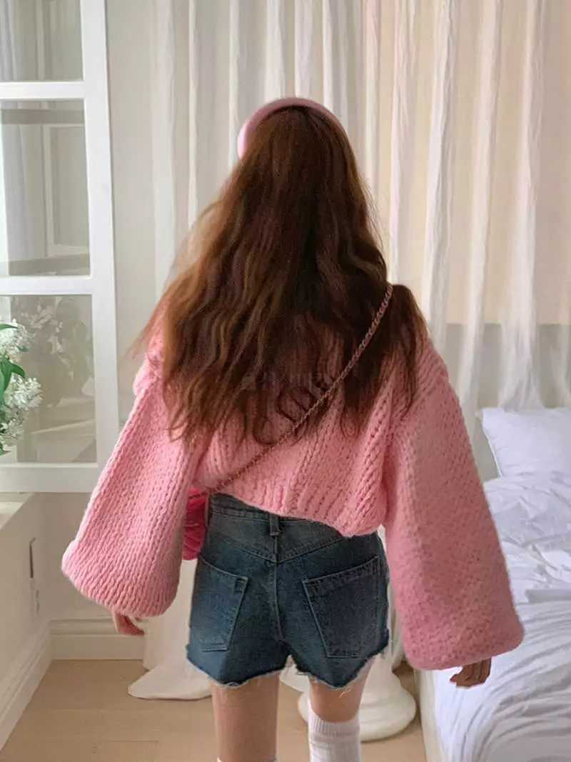 Jkichi - Korean Women Fashion - #womensfashion - Hand Crop Cardigan - 7