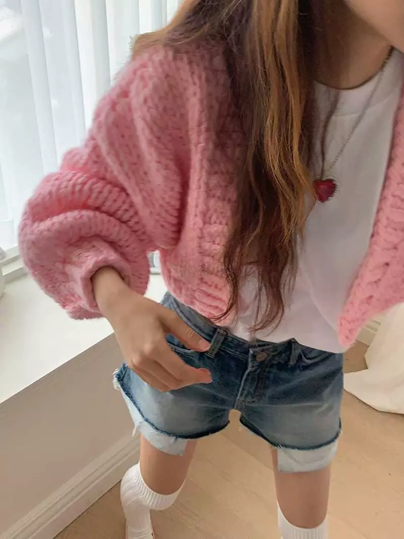 Jkichi - Korean Women Fashion - #womensfashion - Hand Crop Cardigan - 9