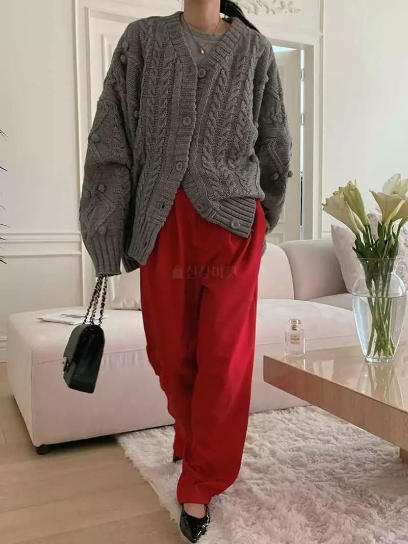 Jkichi - Korean Women Fashion - #womensfashion - Pompom Cardigan - 10