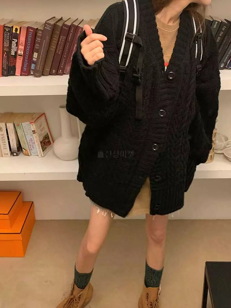 Jkichi - Korean Women Fashion - #momslook - Pompom Cardigan - 4