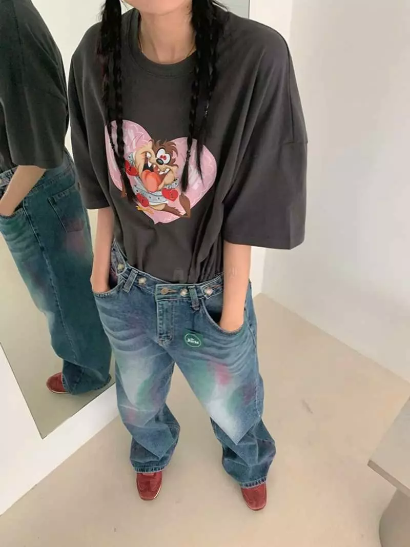 Jkichi - Korean Women Fashion - #womensfashion - Crazy Tee - 10