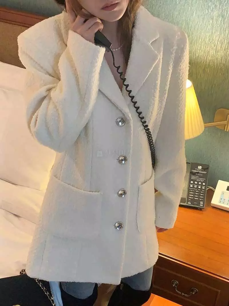 Jkichi - Korean Women Fashion - #womensfashion - Bold Twid  Jacket - 5
