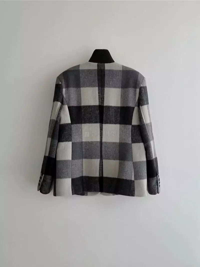 Jshop - Korean Women Fashion - #momslook - Check Jacket - 9