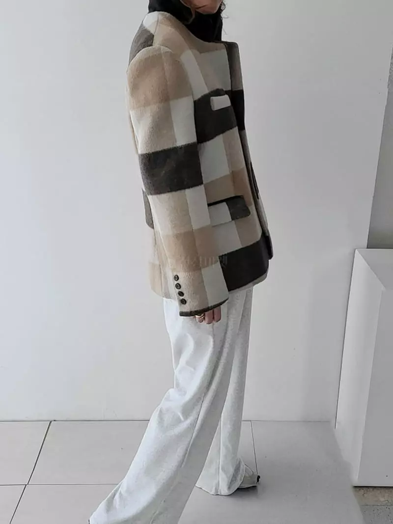 Jshop - Korean Women Fashion - #womensfashion - Check Jacket - 6