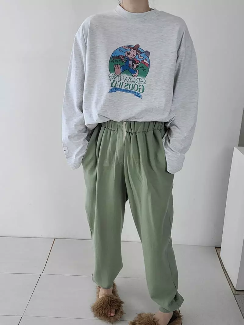 Jshop - Korean Women Fashion - #momslook - Terry Pants - 4