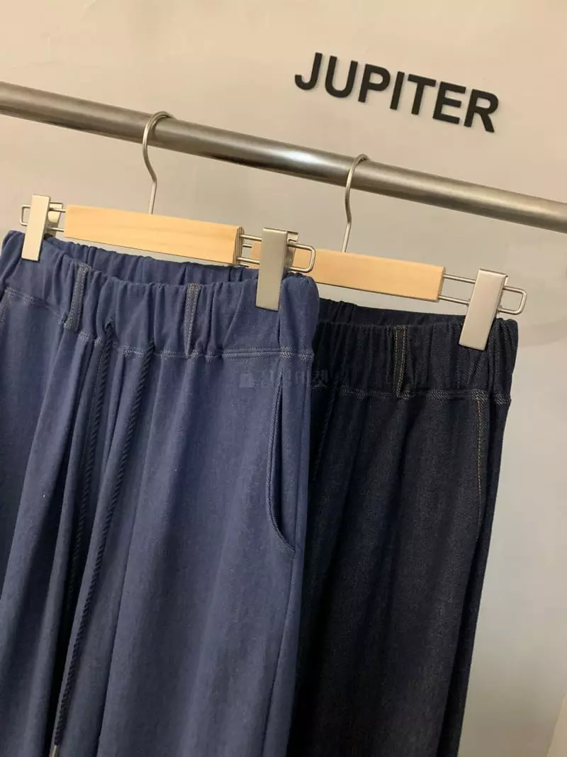 Jupiter - Korean Women Fashion - #pursuepretty - Denim Terry Pants