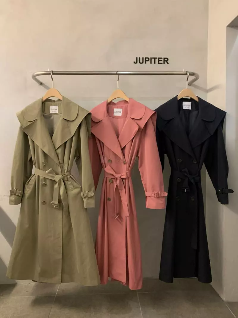 Jupiter - Korean Women Fashion - #vintageinspired - Wing Trench Coat
