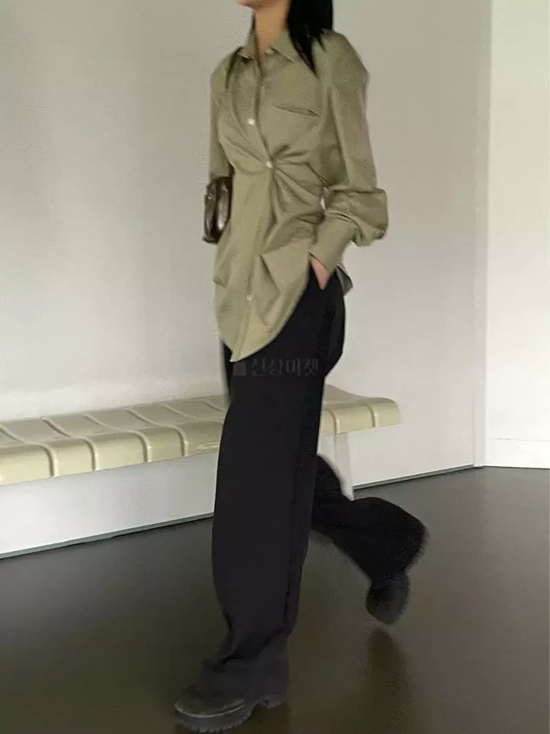 Kare - Korean Women Fashion - #momslook - Pad Wrap Shirt - 2