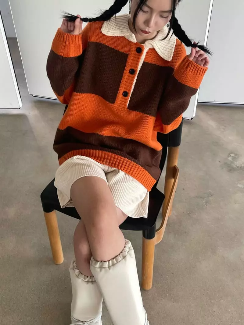 Kare - Korean Women Fashion - #momslook - Tom Knit Tee - 2