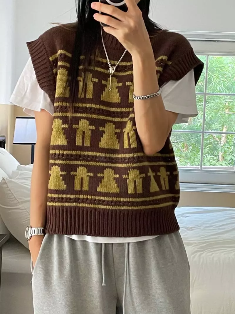 Kare - Korean Women Fashion - #momslook - Cookie Knit Tee - 10
