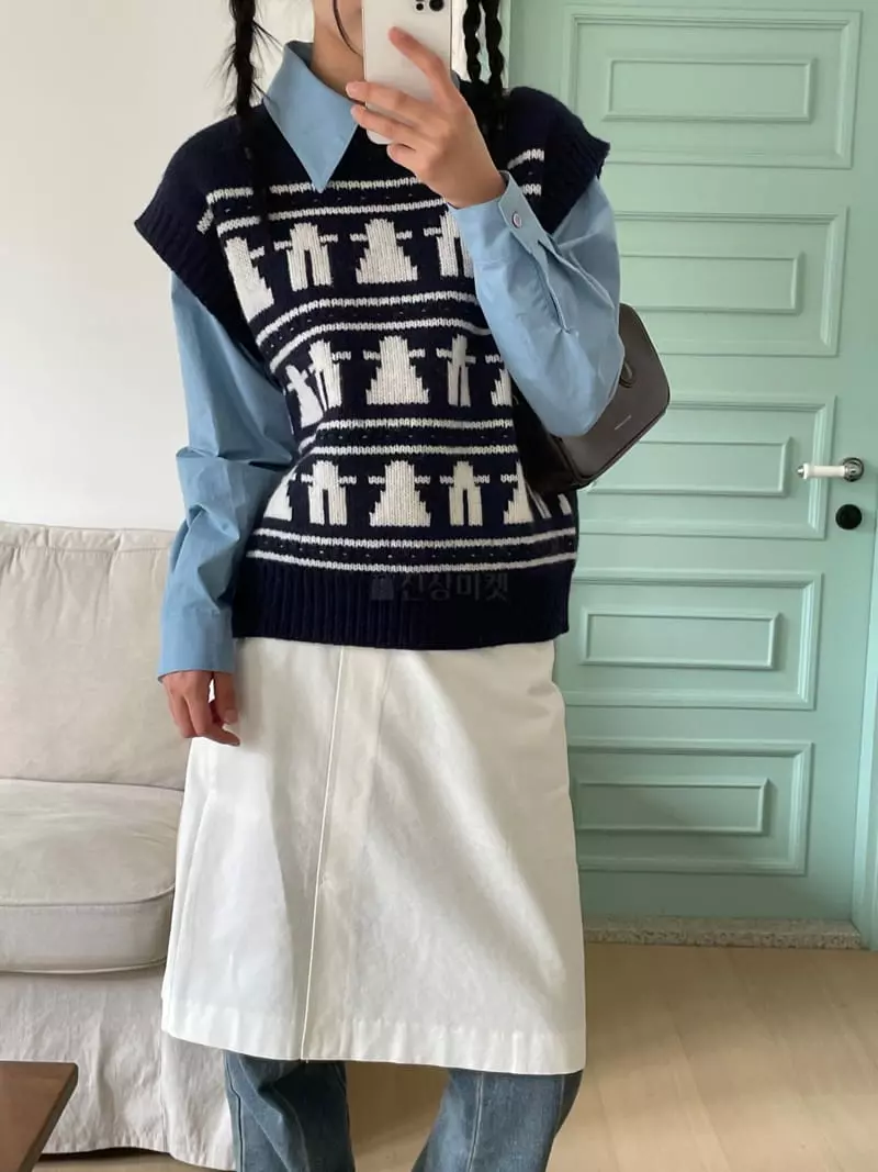 Kare - Korean Women Fashion - #momslook - Cookie Knit Tee - 2